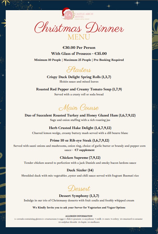 Events at Castle Arch Hotel Trim Discover Boyne Valley Meath, Ireland